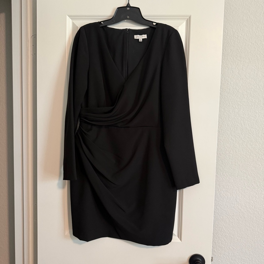 GIANNI BINI BLACK WRAP DRESS SIZE 10